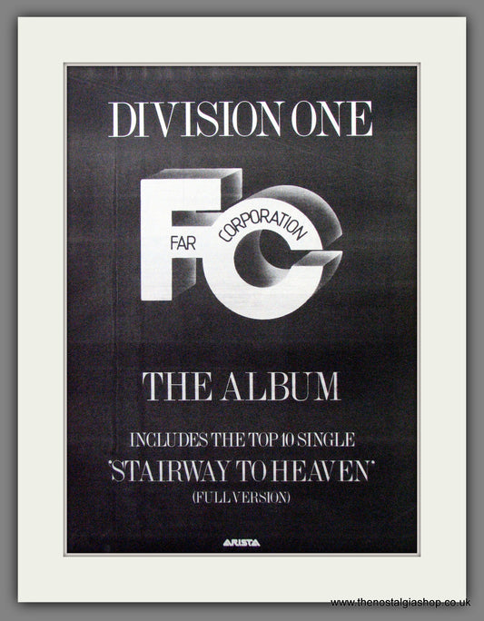 Far Corporation Division One. Original Advert 1985 (ref AD12942)