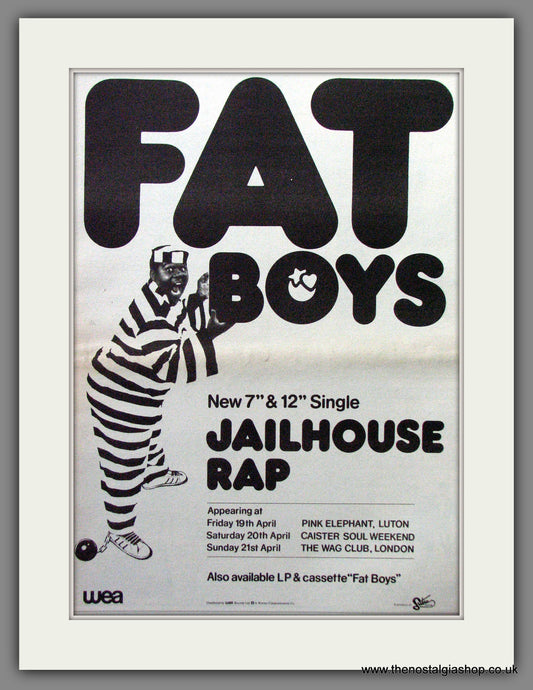 Fat Boys Jailhouse Rap. Original Advert 1985 (ref AD12944)