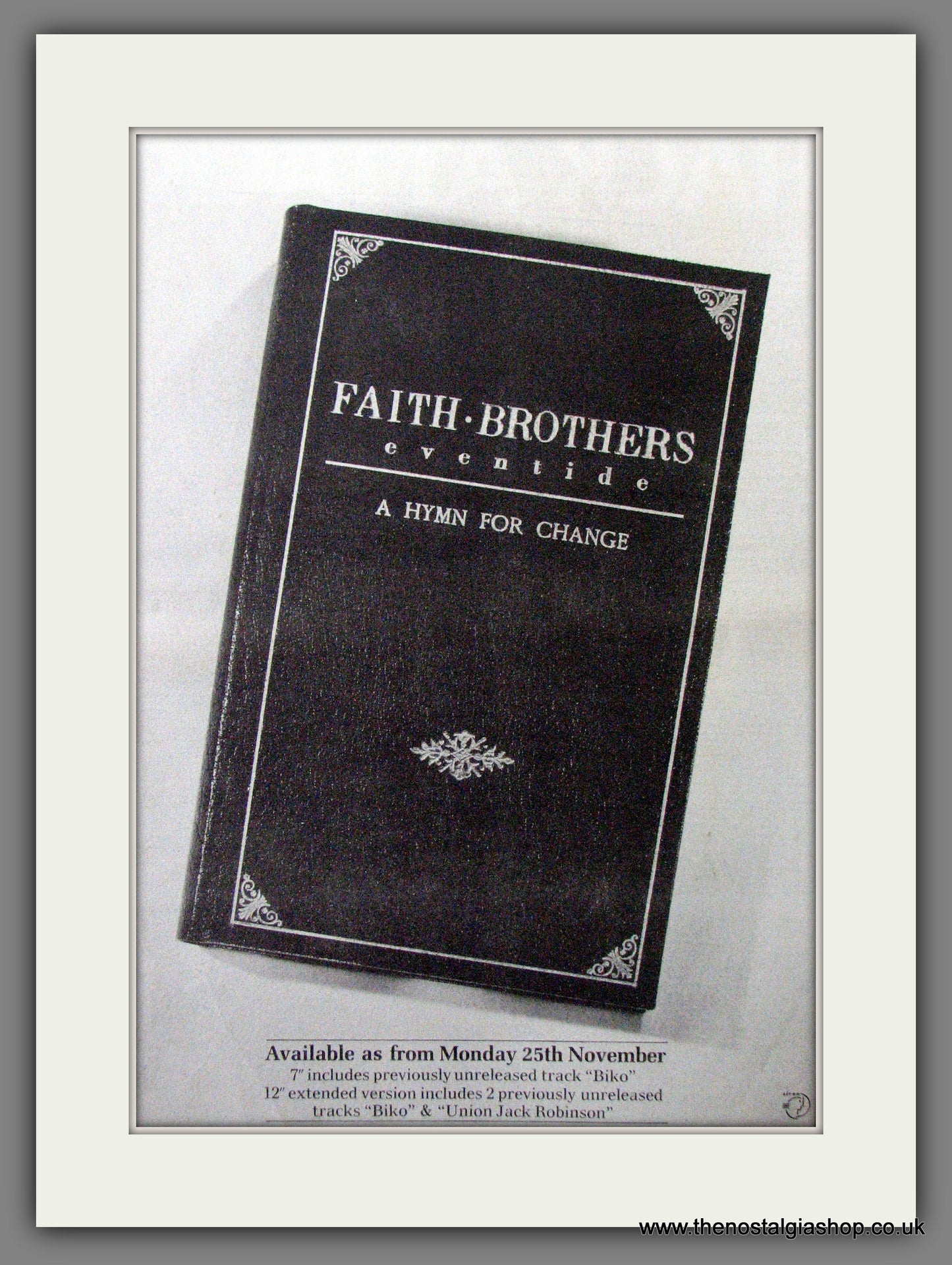 Faith Brothers Eventide. Original Advert 1985 (ref AD12945)