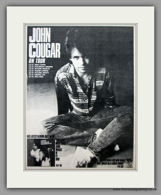 John Cougar. UK Tour Dates.  Original Vintage Advert 1981 (ref AD10437)