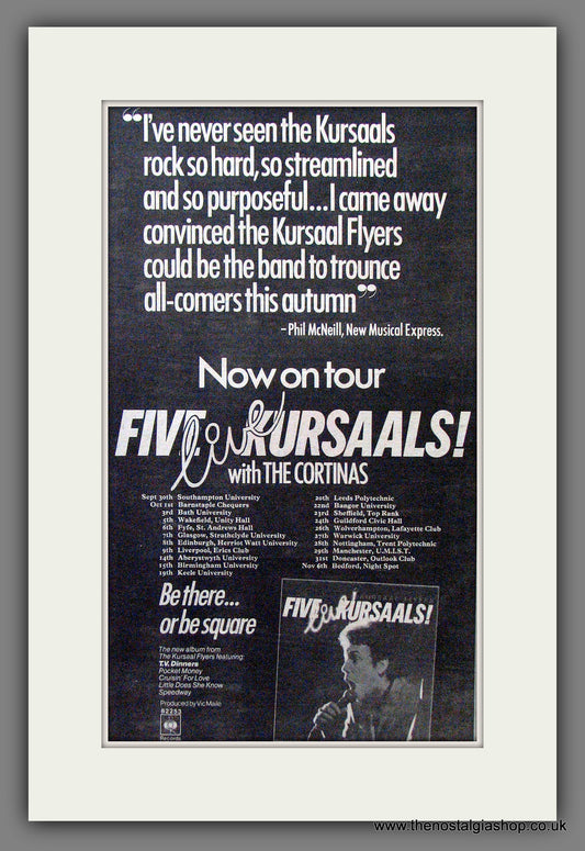 Five Live Kursaals Flyers New Album. Original Advert 1977 (ref AD13027)