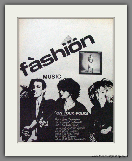 Fashion On Tour With Police. Original Advert 1979 (ref AD13024)