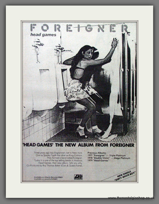 Foreigner Head Games. Original Advert 1979 (ref AD13031)