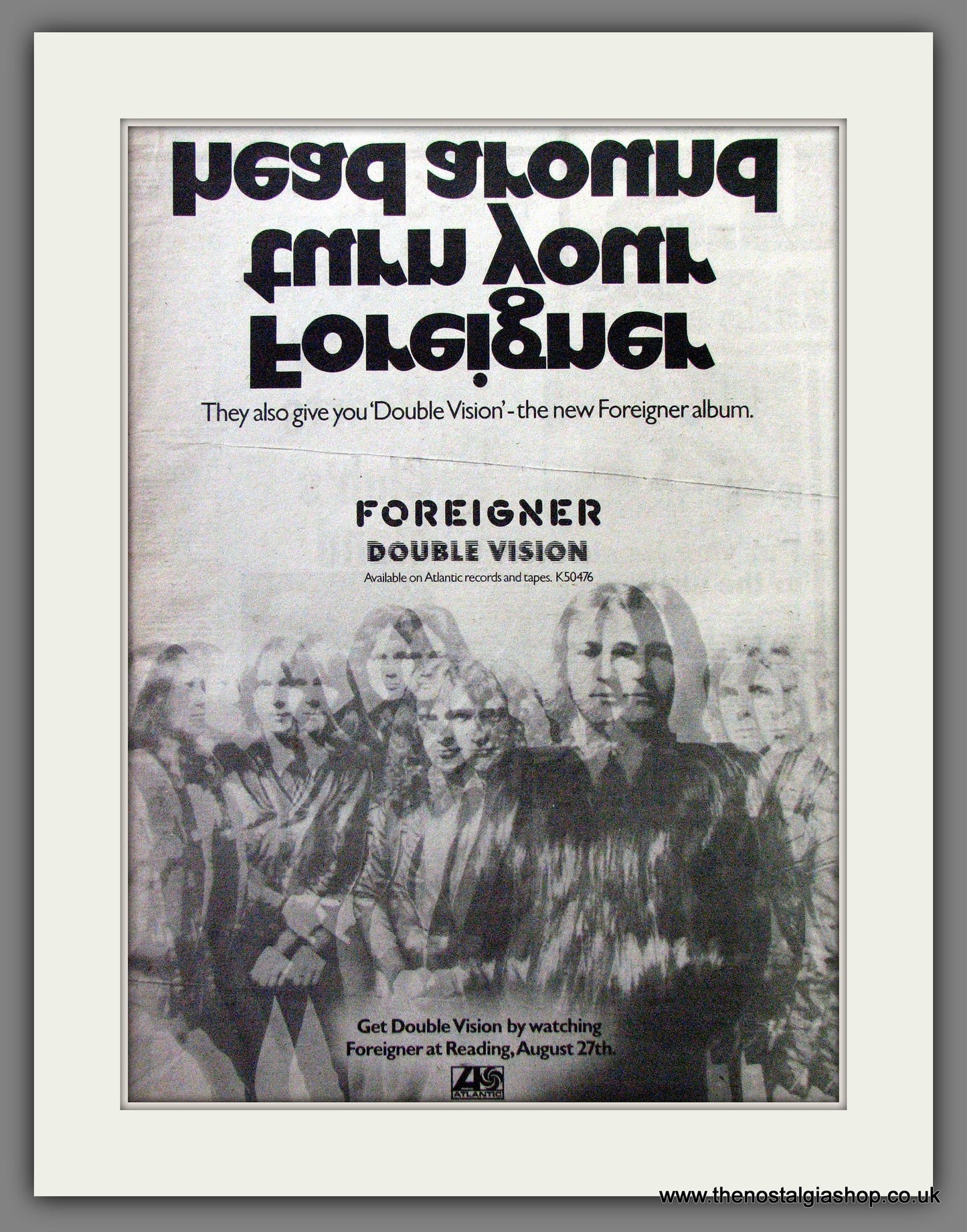 Foreigner Double Vision. Original Advert 1978 (ref AD13032)