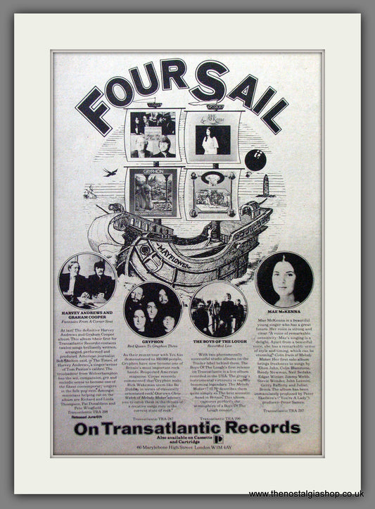 Four Sail Albums. Original Advert 1975 (ref AD13036)