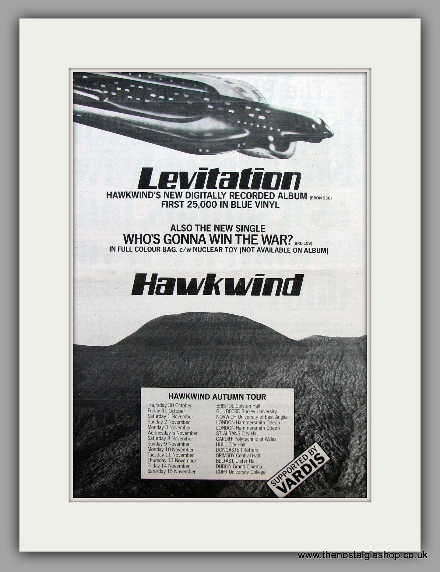 Hawkwind -  Levitation.  Original Vintage Advert 1980 (ref AD10474)