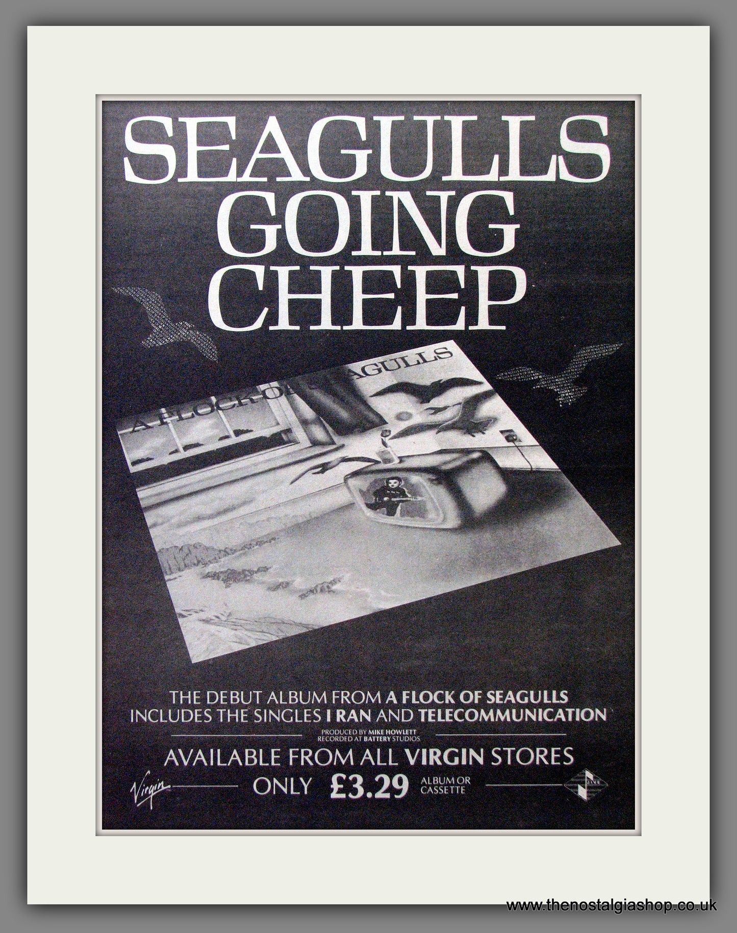 Flock Of Seagulls Going Cheep. Original Advert 1982 (ref AD13047)