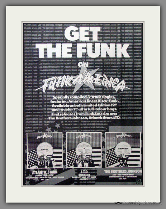 Funk America Brothers Johnson. Original Advert 1978 (ref AD13048)