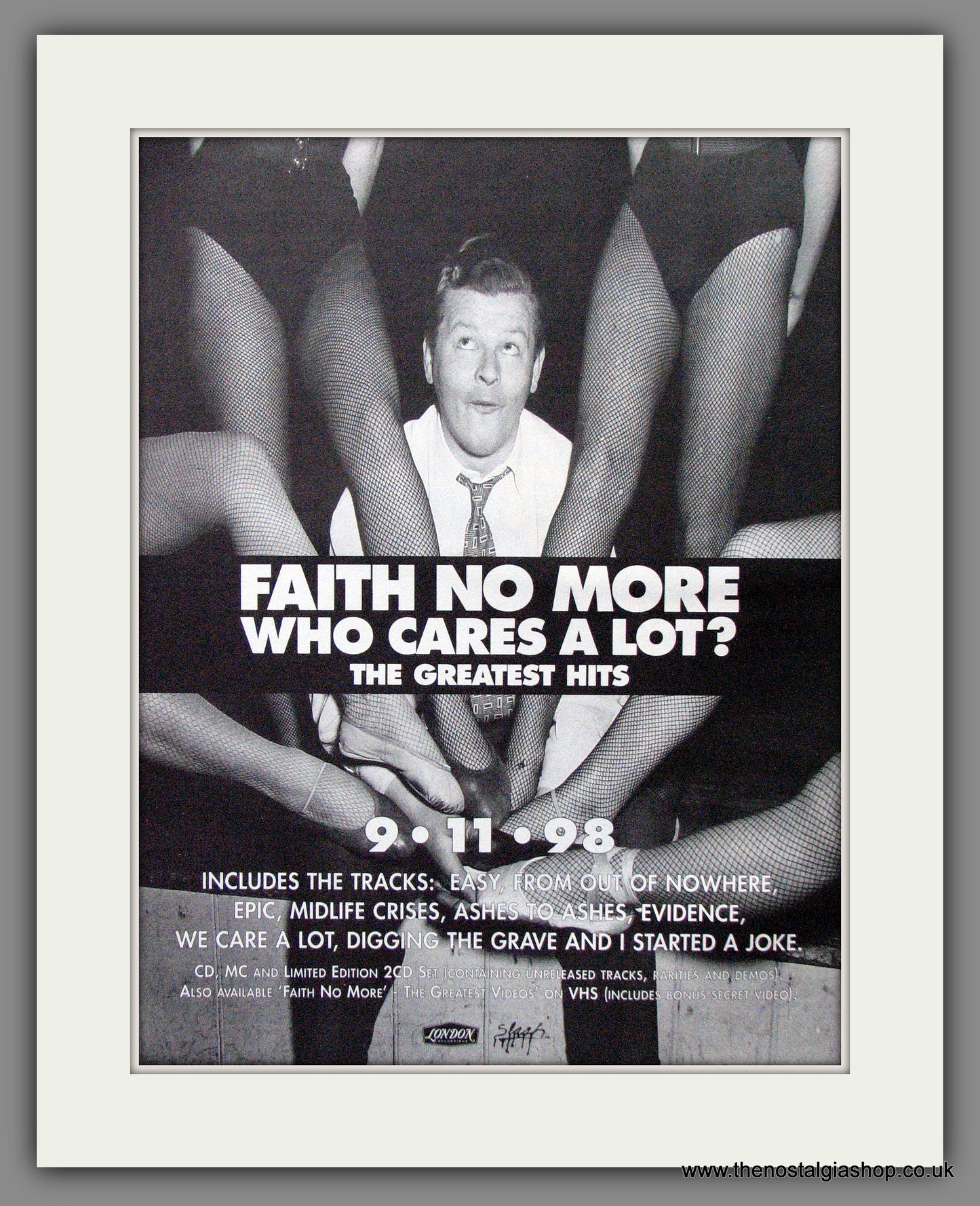 Faith No More Who Cares A Lot? Original Advert 1998 (ref AD13050)