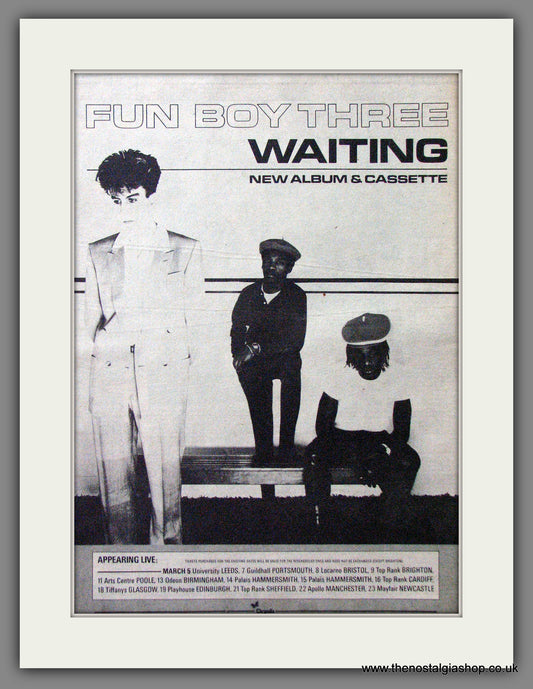 Fun Boy Three Waiting. Original Advert 1983 (ref AD13058)