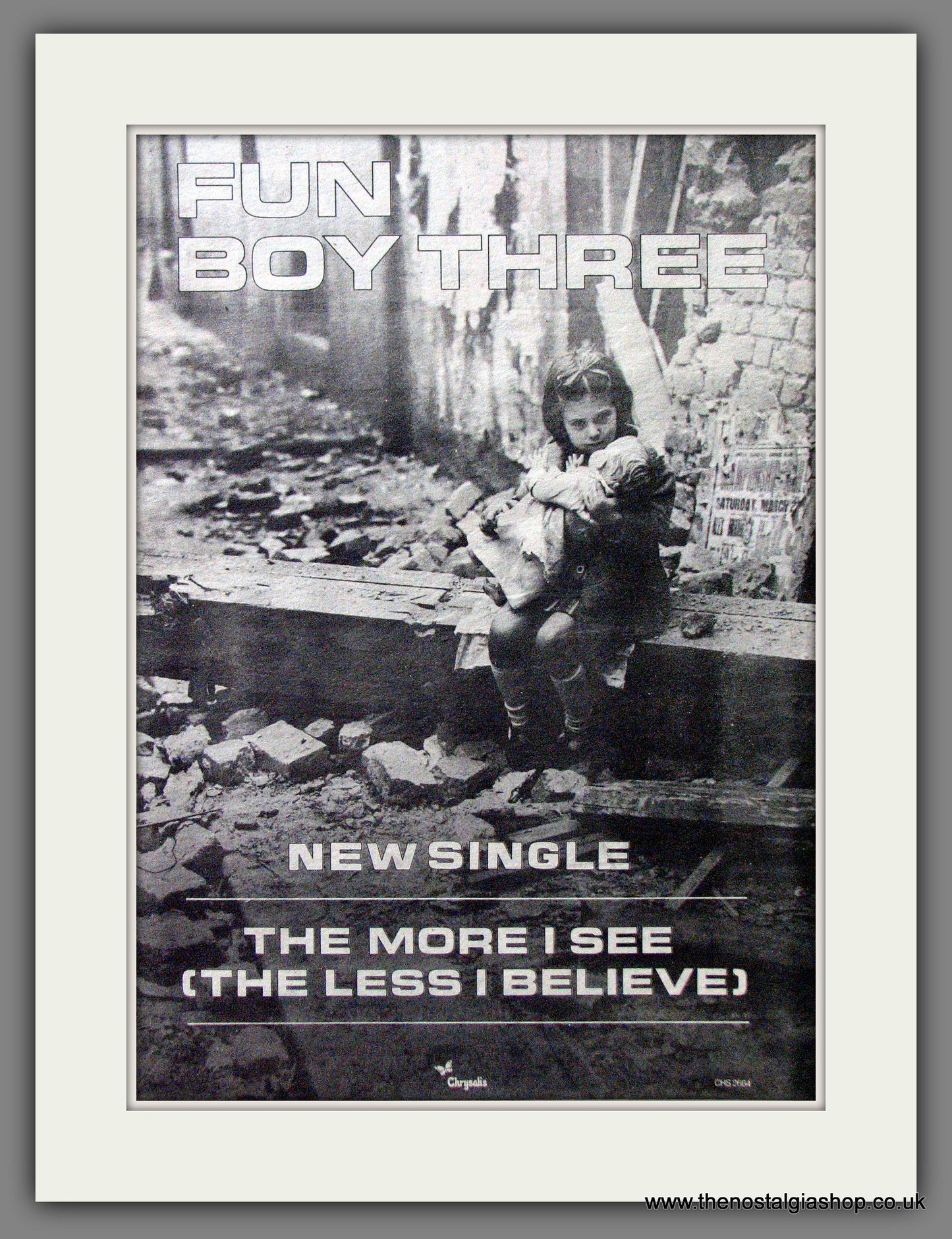 Fun Boy Three The More I See (The Less I Believe). Original Advert 1982 (ref AD13062)