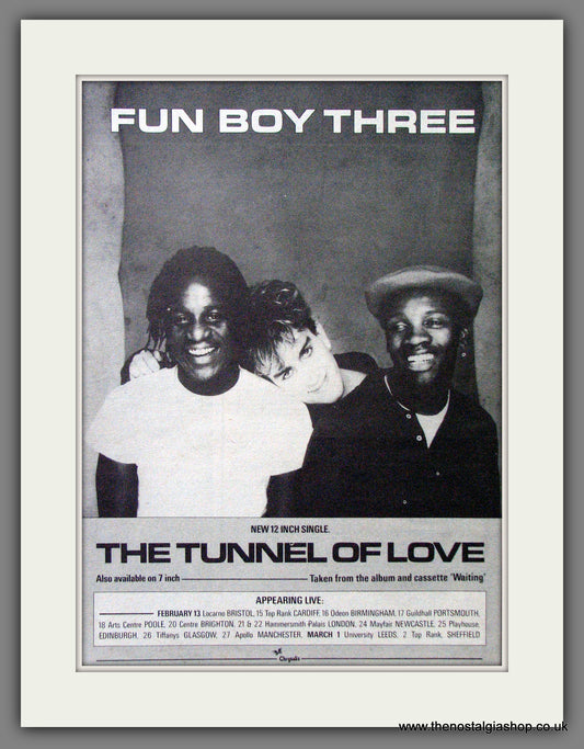 Fun Boy Three The Tunnel Of Love. Original Advert 1983 (ref AD13064)