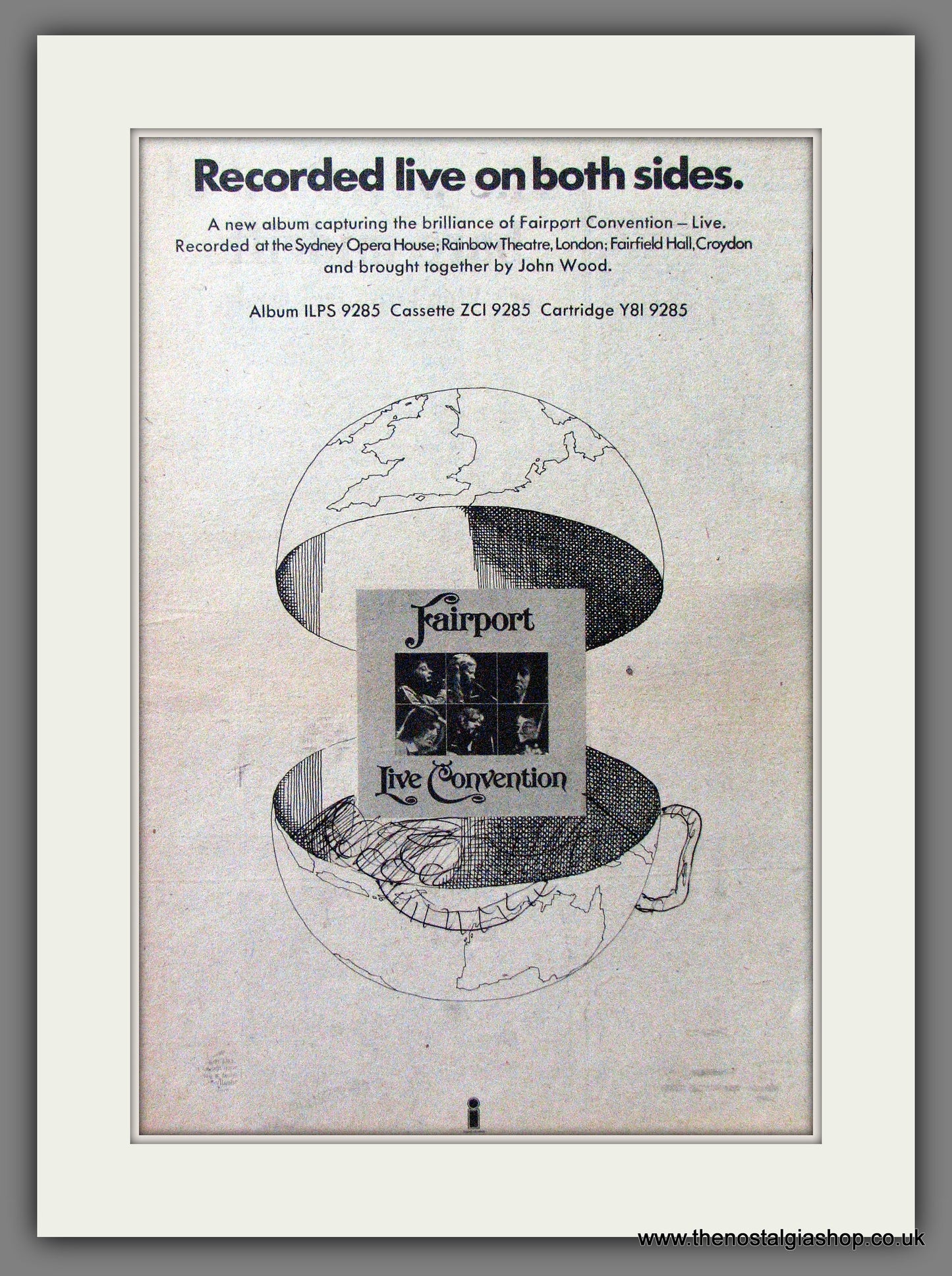 Fairport Convention Live. Original Advert 1974 (ref AD13071)