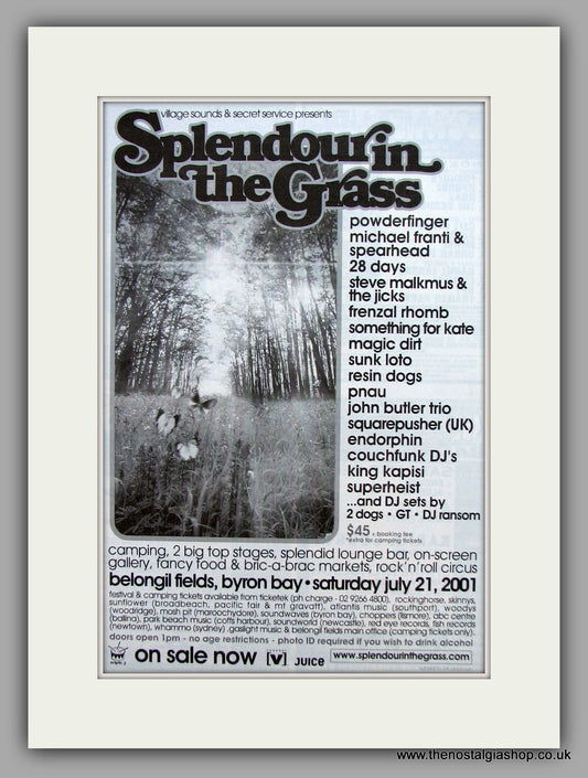 Splendour In The Grass Festival.  Original Vintage Advert 2001 (ref AD10524)