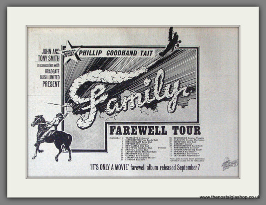 Family Farewell Tour. Original Advert 1973 (ref AD13092)