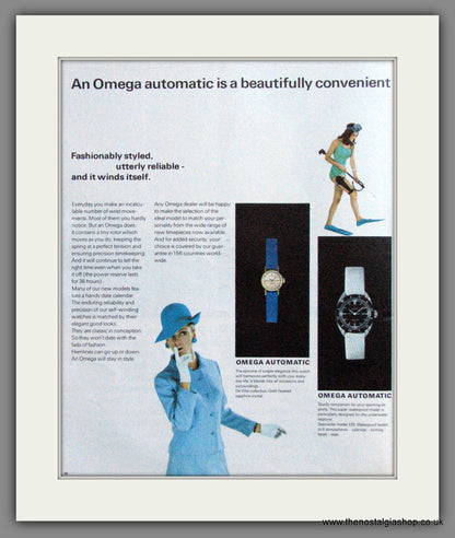 Omega Ladies Watches.  Original Double Advert 1968 (ref AD12470)