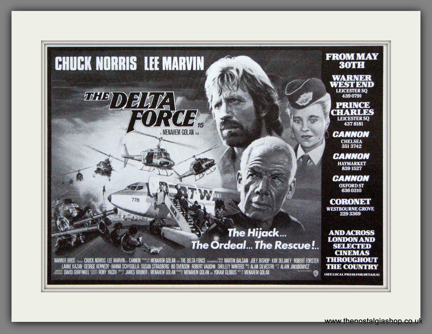 Delta Force. Chuck Norris. Original Advert 1986 (ref AD55178)