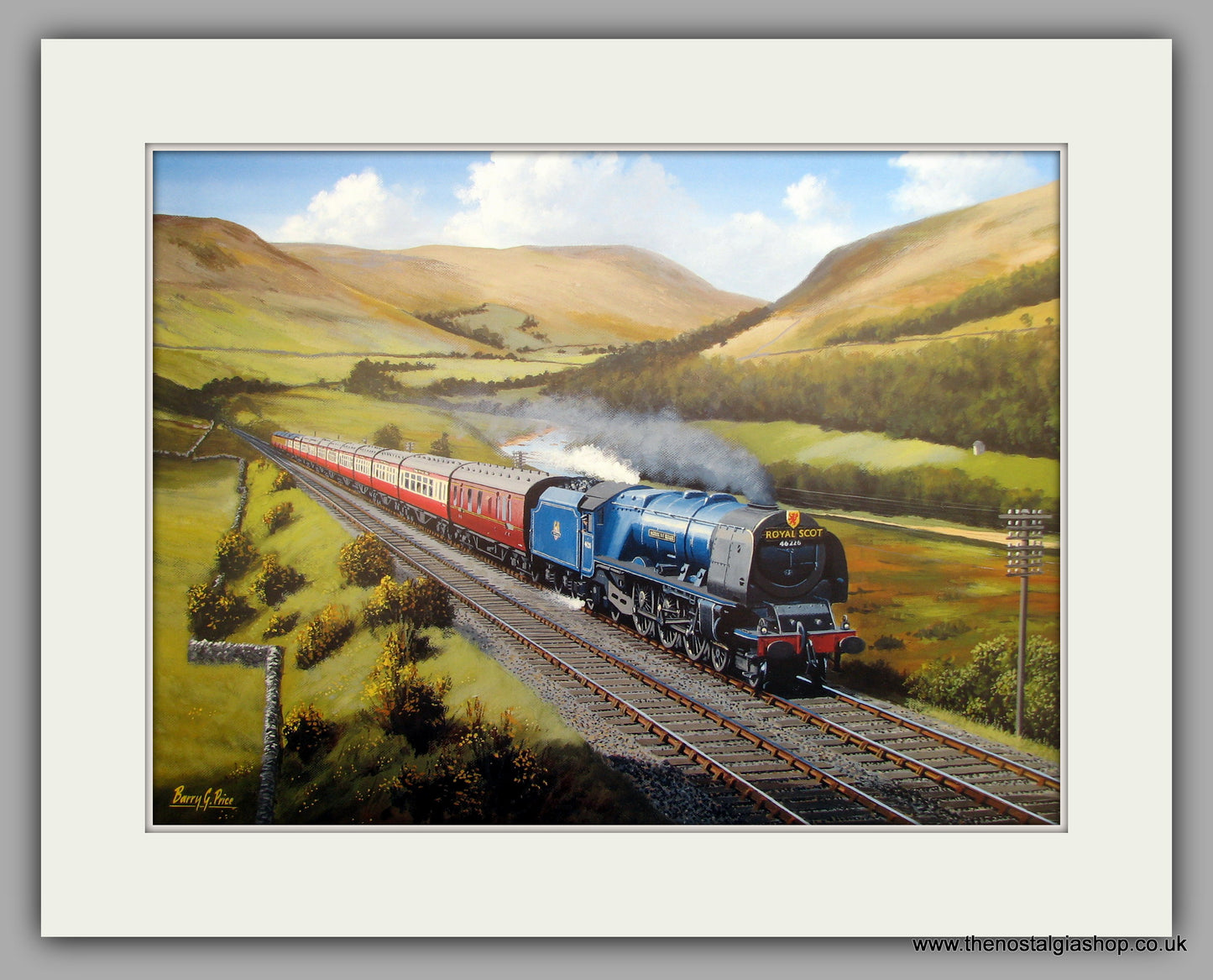 Royal Scott Express 1950 Hauled by Duchess No.46226. Mounted Railway Print (ref N120)