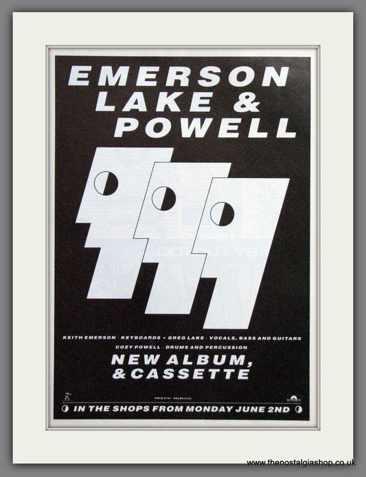 Emerson Lake & Powell. 1986 Large Original Advert (ref AD15057)