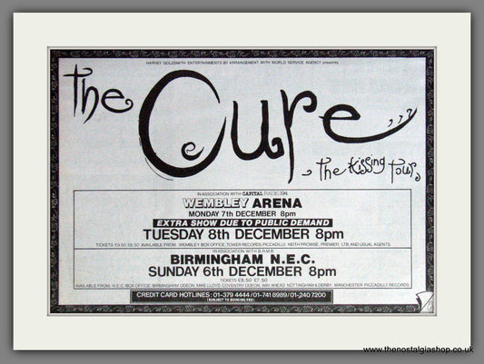 Cure. The Kissing Tour. 1987 Original Advert (ref AD55203)