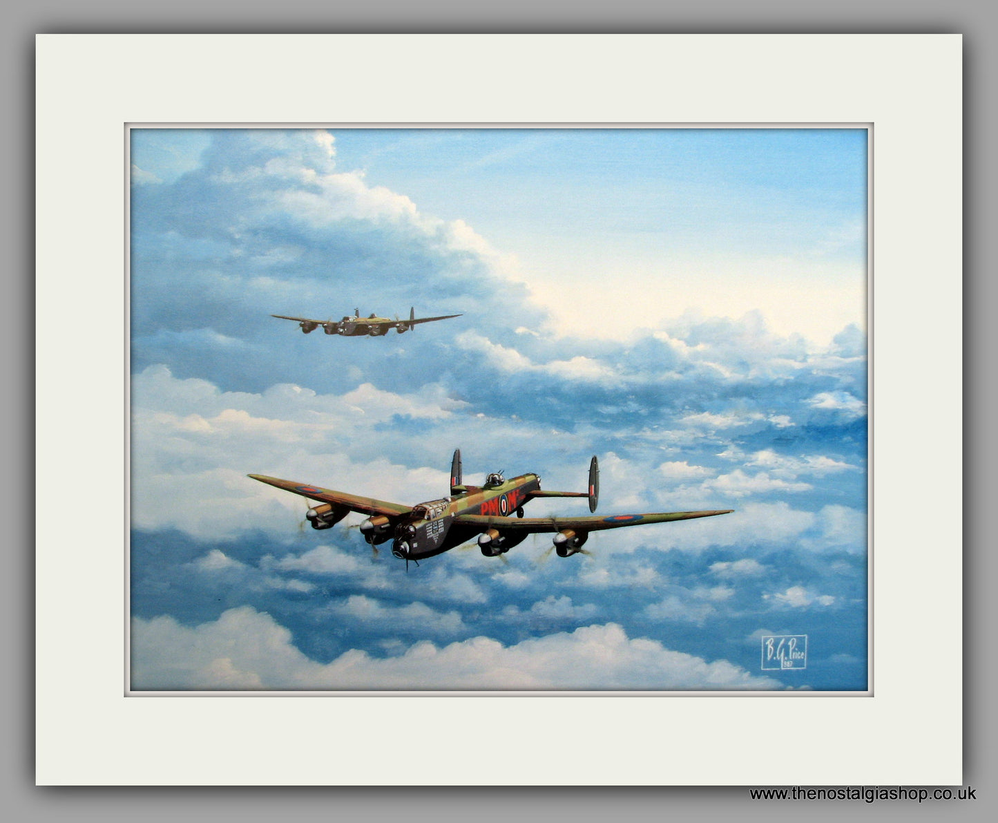 Lancasters. Mounted Aircraft print (Ref N21)