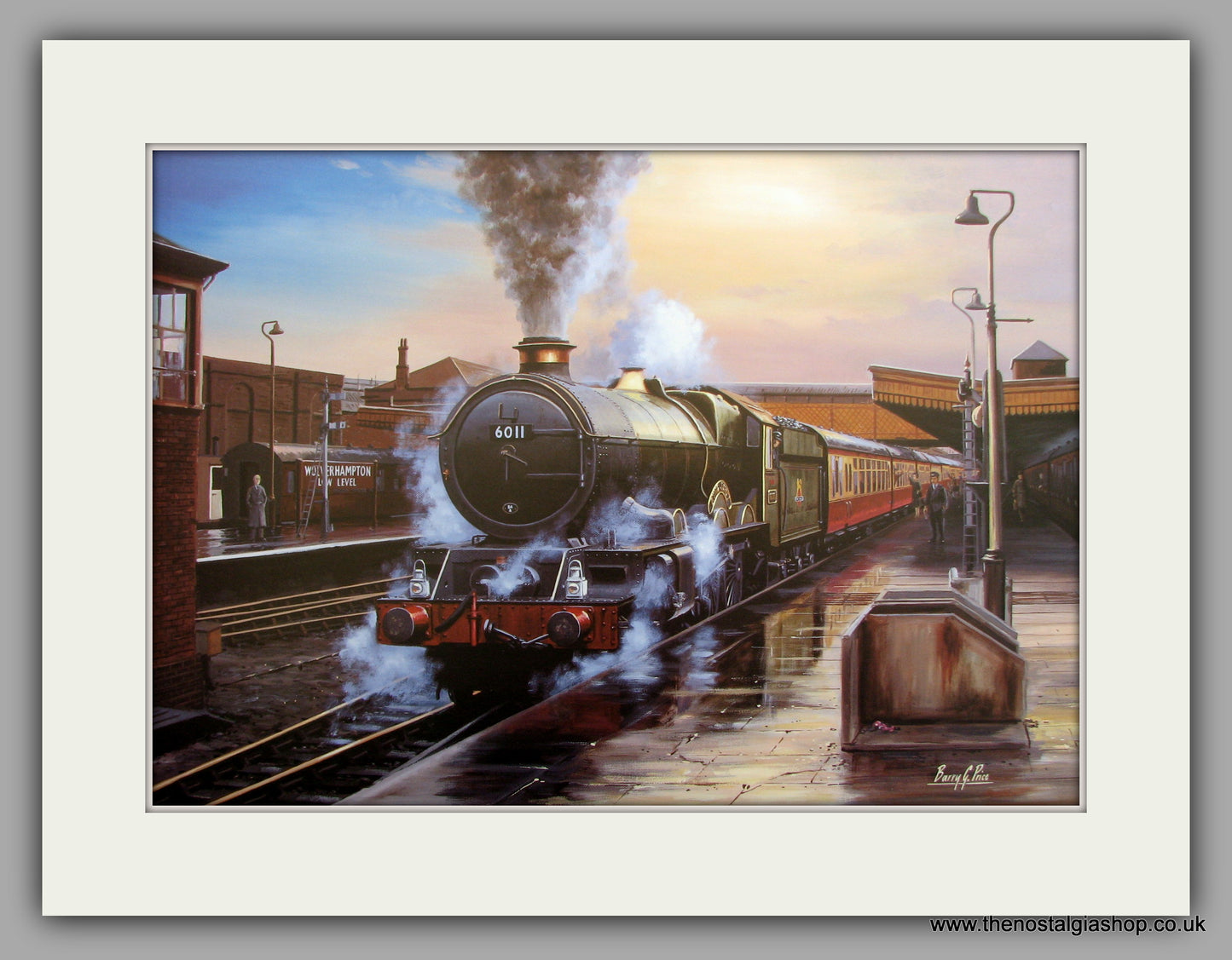 King Class 6011, Wolverhampton Low Level Mid 1950's Railway print (ref N4)