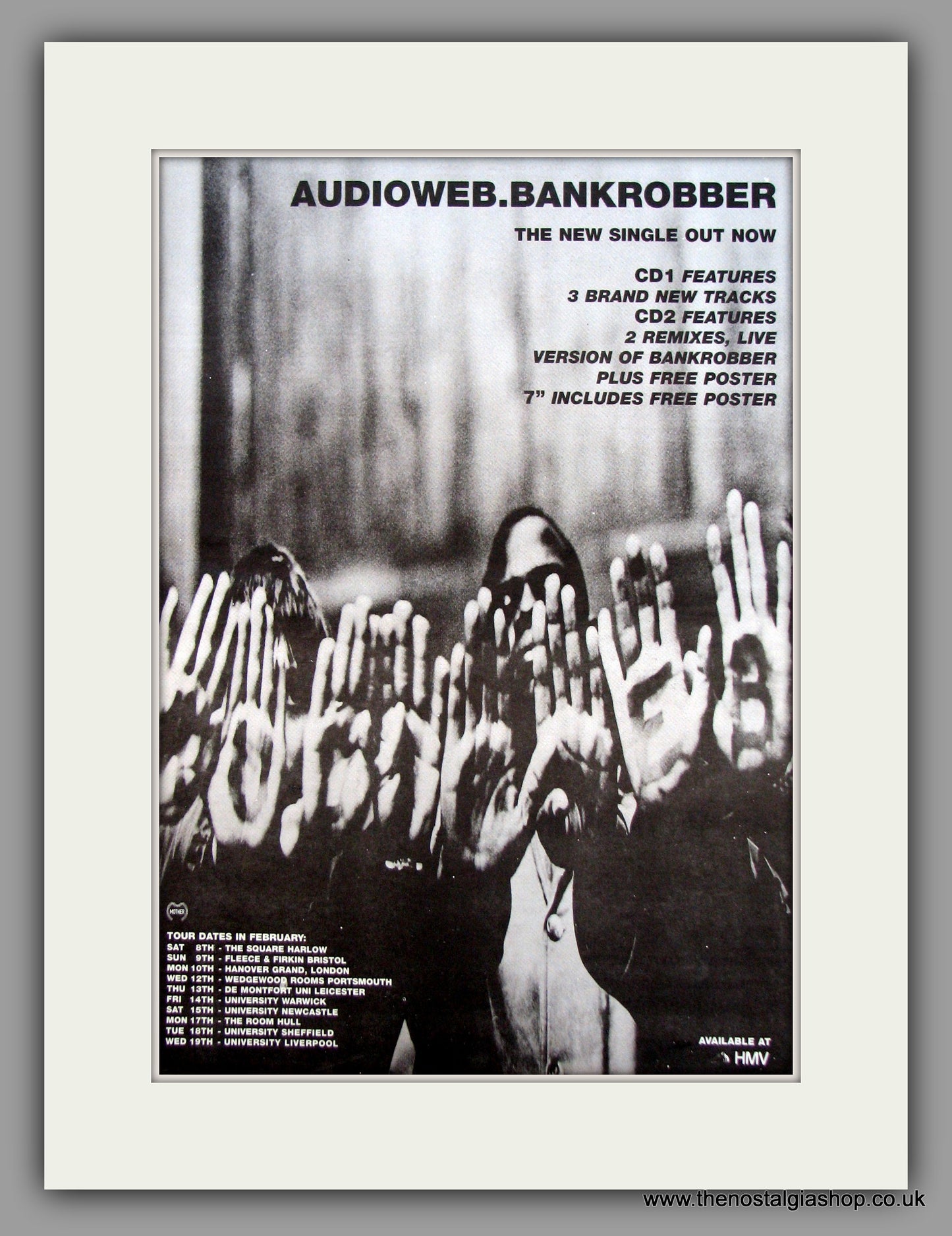 Audioweb. Bankrobber.  Original Vintage Advert 1997 (ref AD10583)