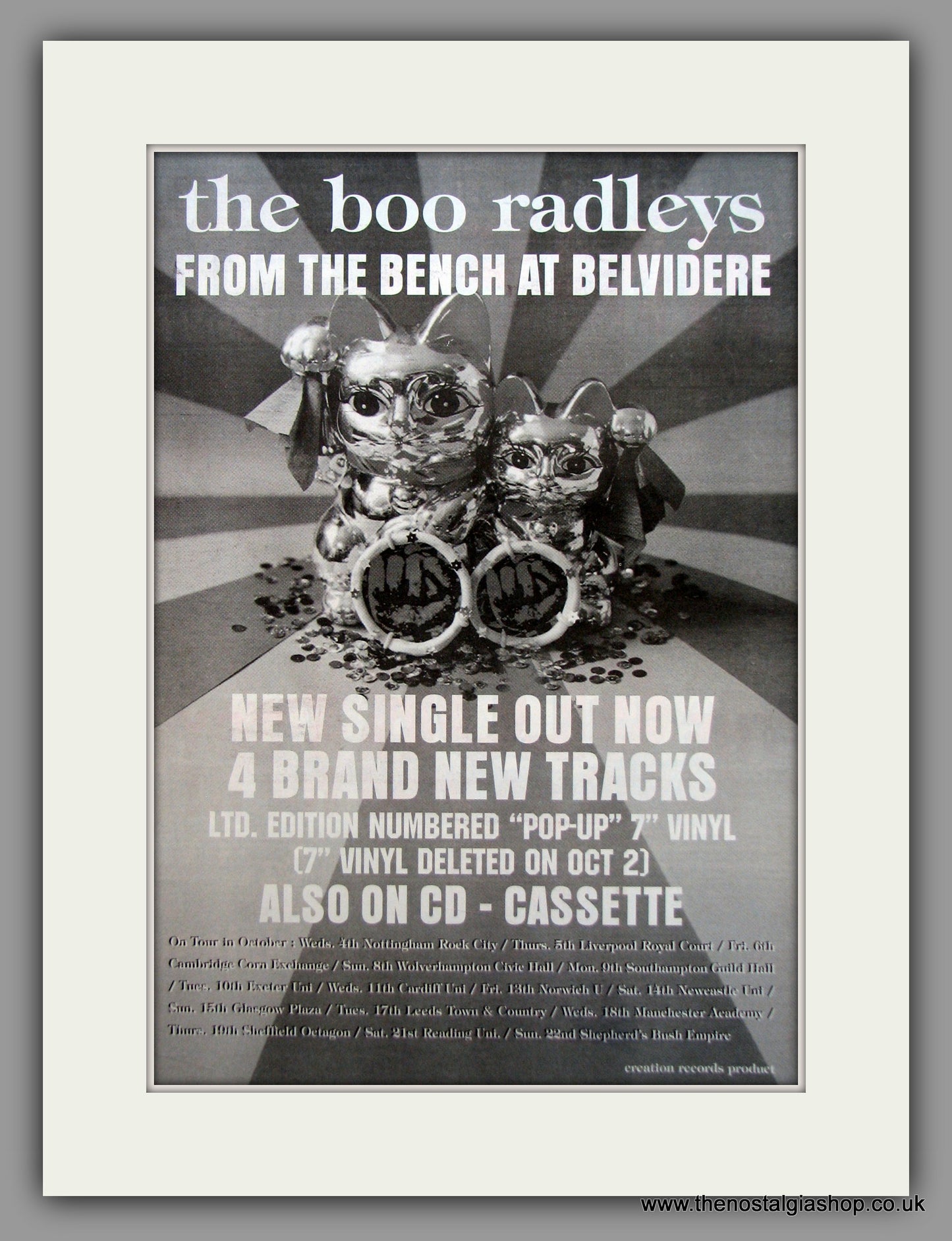 Boo Radleys (The)- From The Bench at Belvidare.  Original Vintage Advert 1995 (ref AD10617)