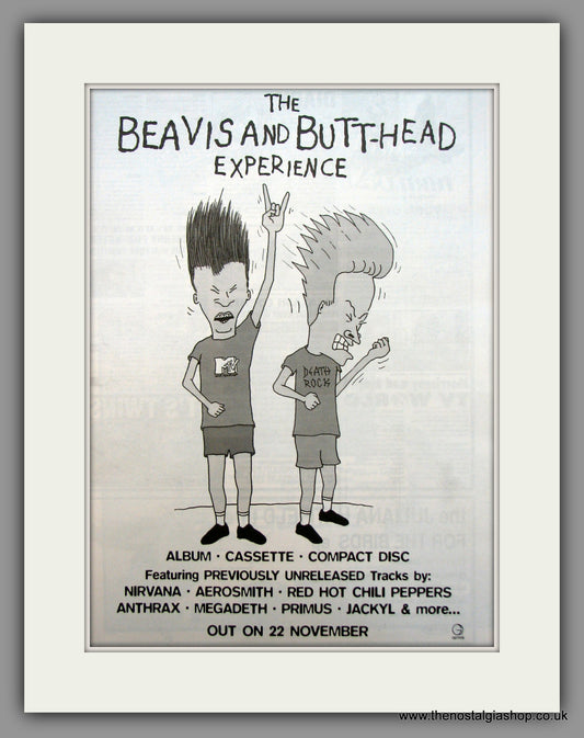 Beavis And Butt-Head. Original Vintage Advert 1993 (ref AD10622)