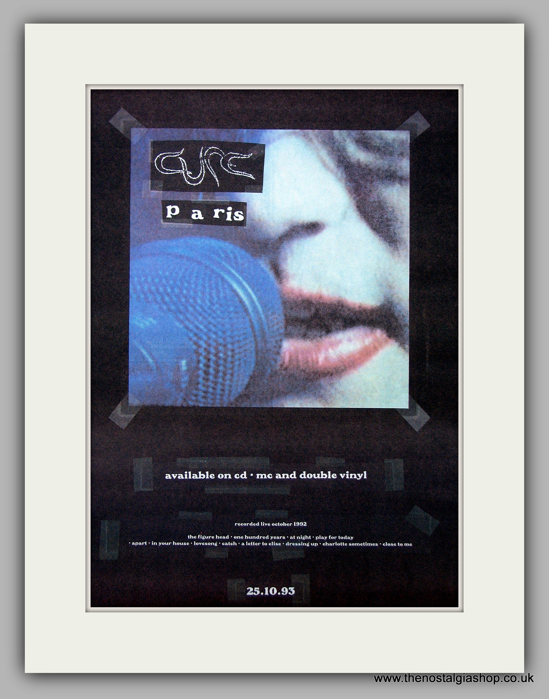 Cure (The) - Paris. Original Vintage Advert 1993 (ref AD10659) – The ...