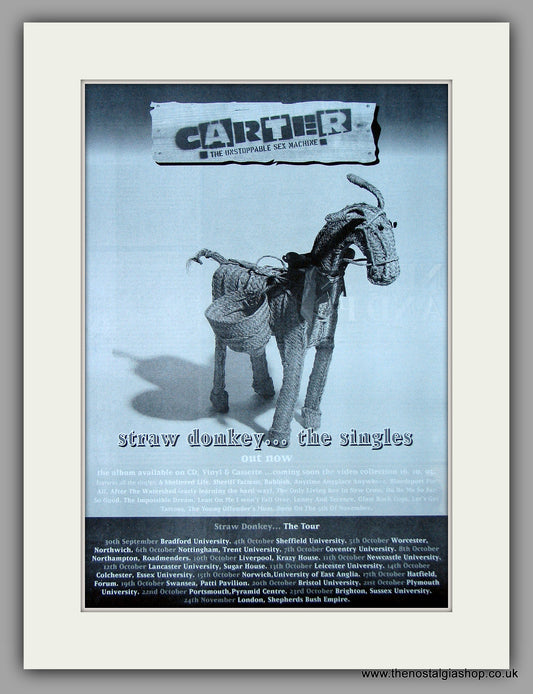 Carter - Straw Donkey.  Original Vintage Advert 1995 (ref AD10680)