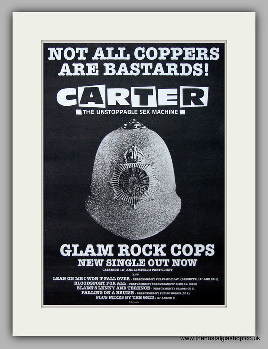 Carter - Glam Rock Cops.  Original Vintage Advert 1994 (ref AD10684)