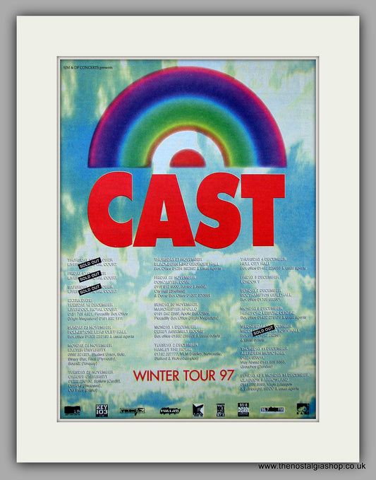 Cast - Winter Tour.  Original Vintage Advert 1997 (ref AD10687)