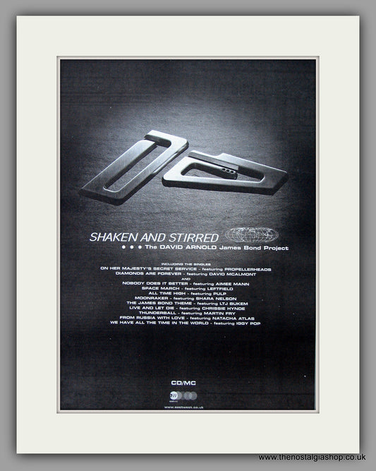 David Arnold James Bond Project - Shaken And Stirred.  Original Vintage Advert 1997 (ref AD10717)