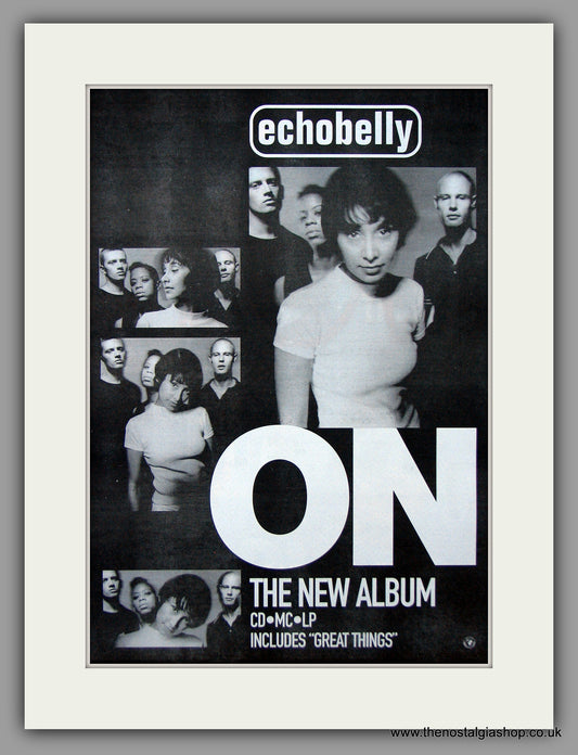 Echobelly - On.  Original Vintage Advert 1995 (ref AD10741)