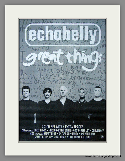 Echobelly - Great Things.  Original Vintage Advert 1995 (ref AD10743)