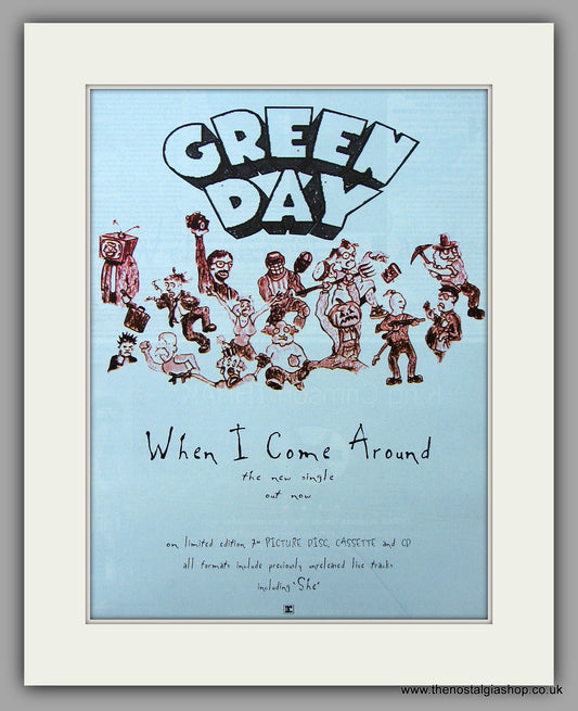 Green Day - When I Come Around. Original Vintage Advert 1995 (ref AD10791)