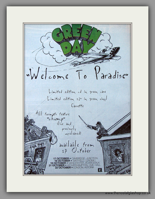 Green Day - Welcome To Paradise. Original Vintage Advert 1994 (ref AD10792)