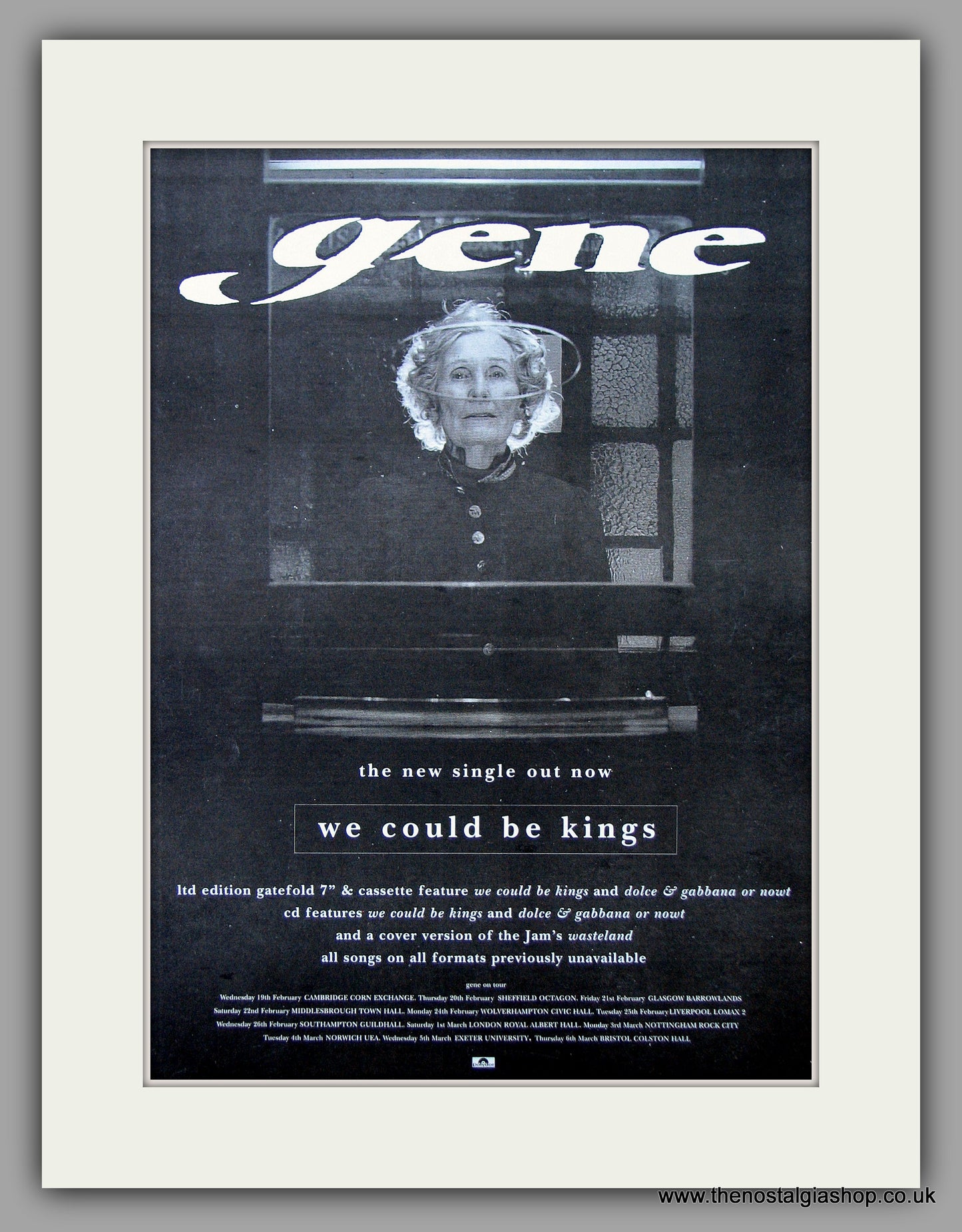 Gene - We Could Be Kings. Original Vintage Advert 1997 (ref AD10796)