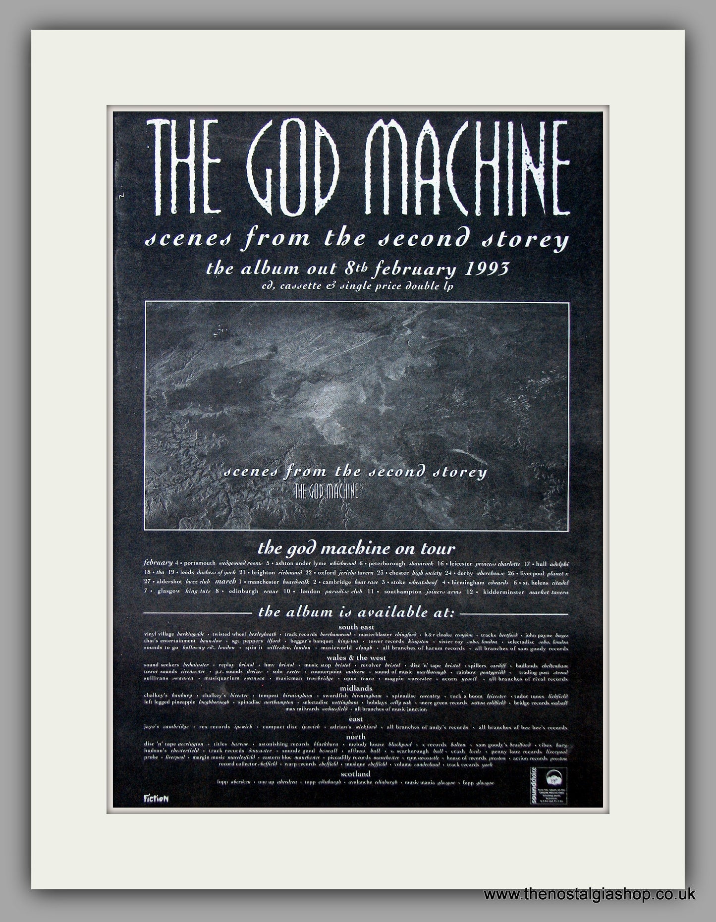 God Machine (The) - Scenes From The Second Storey. Original Vintage Advert 1993 (ref AD10800)