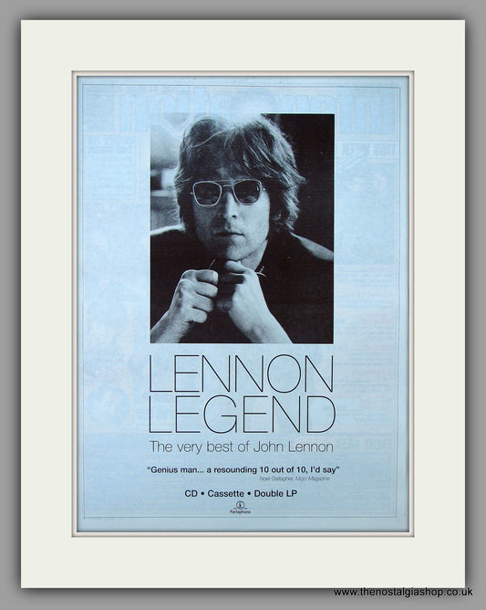 John Lennon - Legend. Original Vintage Advert 1997 (ref AD10825)