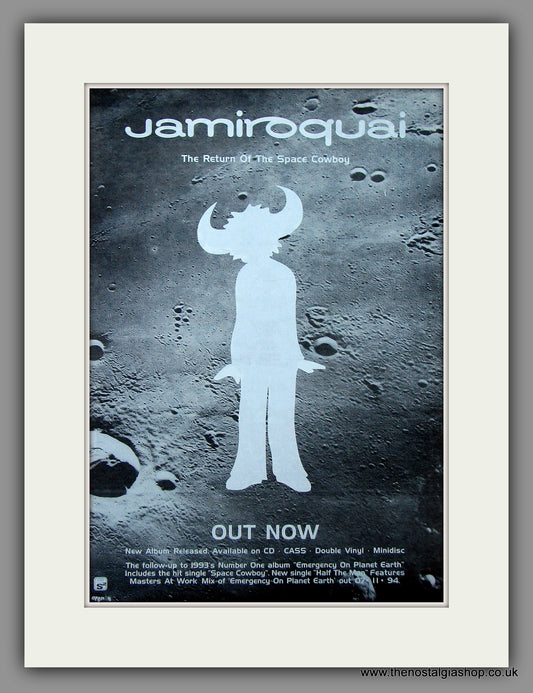 Jamiroquai - The Return Of The Space Cowboy. Original Vintage Advert 1994 (ref AD10828)