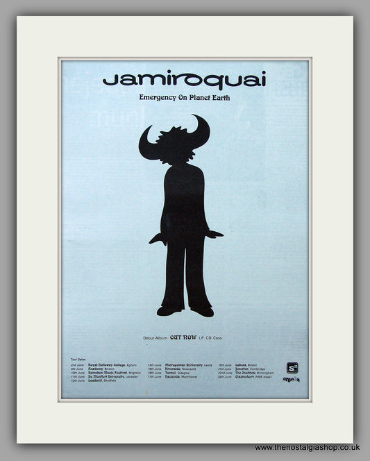 Jamiroquai - Emergency On Planet Earth. Original Vintage Advert 1993 (ref AD10829)