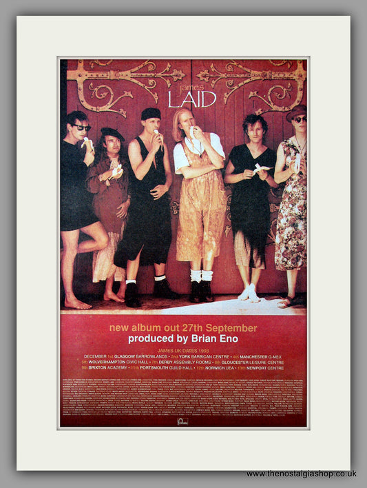 James - Laid. Original Vintage Advert 1993 (ref AD10834)