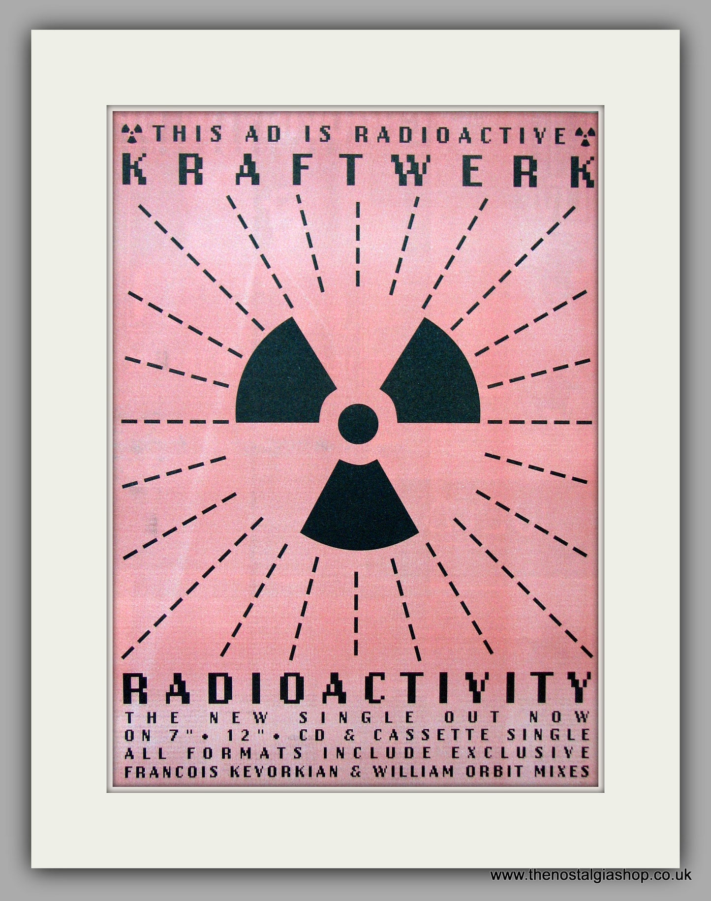 Kraftwerk - Radioactivity. Original Vintage Advert 1991 (ref AD10840)