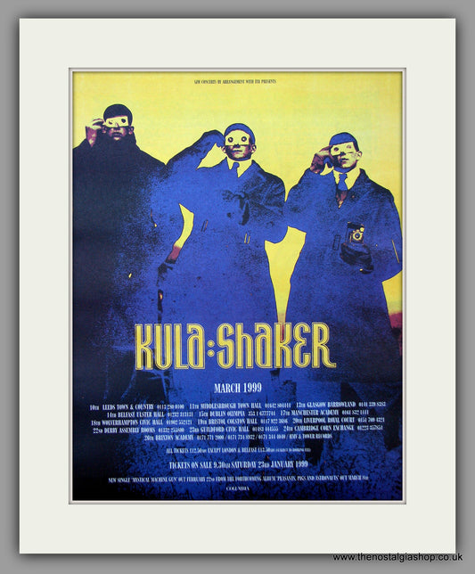 Kula Shaker - Tour Dates. Original Vintage Advert 1999 (ref AD10845)