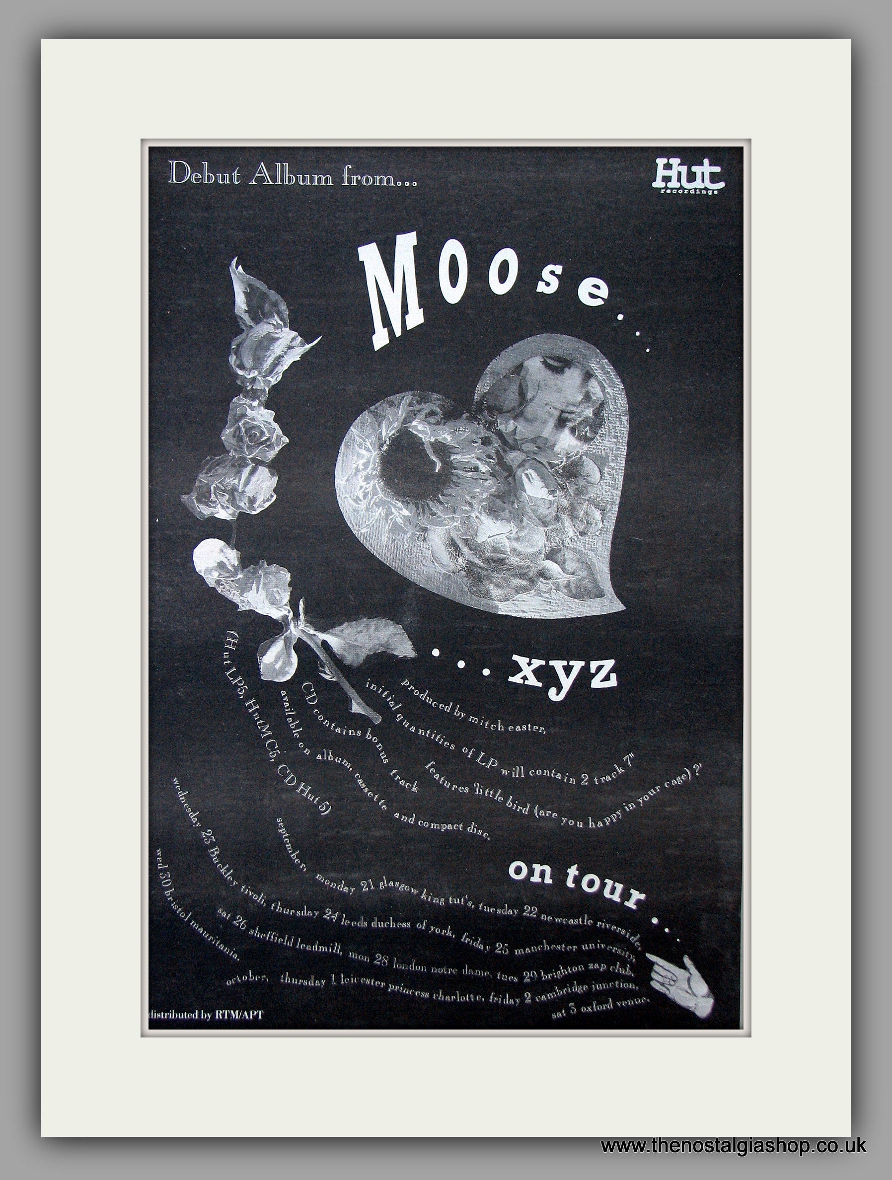 Moose xyz - On Tour. Original Vintage Advert 1992 (ref AD10877