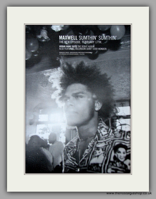 Maxwell - Sumthin' Sumthin. Original Vintage Advert 1997 (ref AD10884)