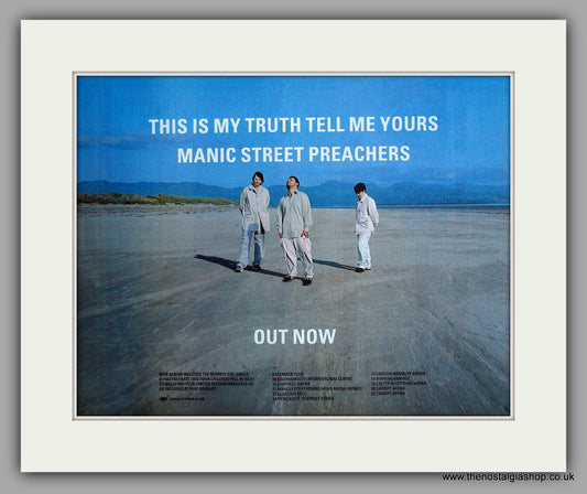 Manic Street Preachers - This Is My Truth Tell Me Yours. Original Vintage Advert 1998 (ref AD56027)