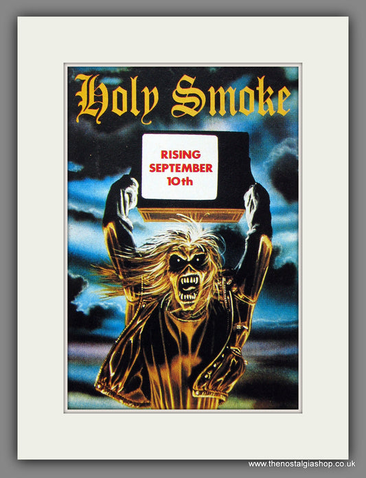 Iron Maiden. Holy Smoke. Original Music Advert 1990 (ref AD55475)